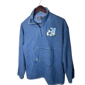 Mickey Mouse Unlimited Disney Medium 1/4 Zip Mock Neck Blue Sweatshirt Pullover